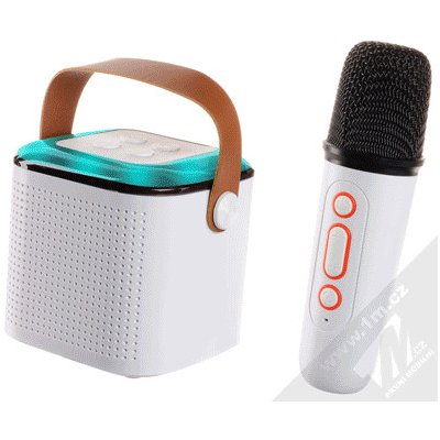 1Mcz WS Y1 Bluetooth karaoke set mikrofon a reproduktor bílý – Zbozi.Blesk.cz