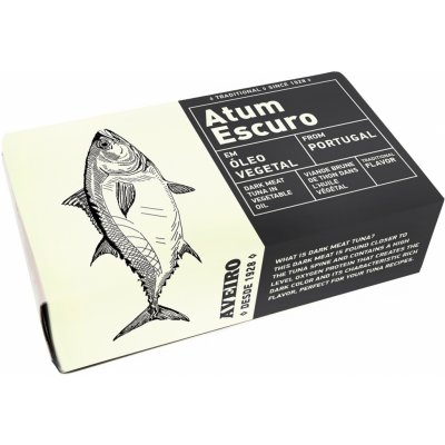 Aveiro Tmavé maso z tuňáka v rostlinném oleji 120 g – Zboží Mobilmania