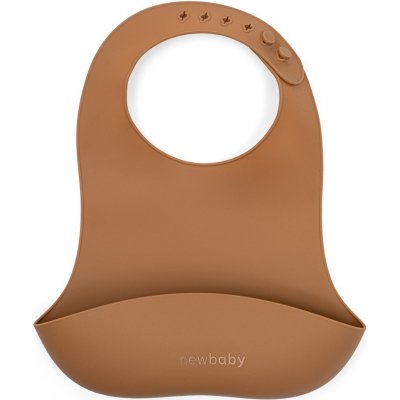 New Baby silikonový bryndák hnědý – Zboží Dáma
