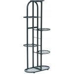 ModernHome PJJPS0014 Kovový stojan na květiny 6 úrovní 106 cm černý – Zboží Dáma