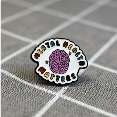 Pinarna Mental health matters Na duševním zdraví záleží bílý – Zboží Dáma