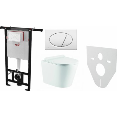 Alcadrain AM102/1120 Jádromodul komplet do bytových jader se závěsným WC RIMLESS Ovale Basso – Zboží Mobilmania