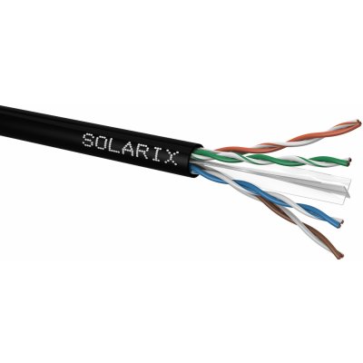 Solarix SXKD-6-UTP-PE, CAT6, UTP, PE, Fca, 500m, venkovní, černý – Zboží Živě