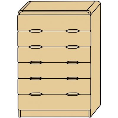 Roalholz velký zásuvkový prádelník z masivu KUMI MAX 113x75/90x58 – Zboží Dáma