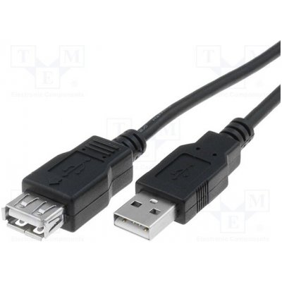 Digitus AK-300202-030-S USB 2.0; USB A zásuvka,USB A vidlice, 3m, černý – Zboží Mobilmania