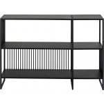 Actona Strington knihovna černá 120x83x35 cm – Zboží Mobilmania