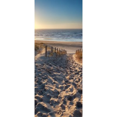 WEBLUX 62704922 Samolepka na dveře fólie sunshine over path to beach in North seaslunce přes cestu na pláž v Severním moři rozměry 90 x 220 cm – Zboží Mobilmania
