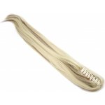 Clip in culík se skřipcem rovný 60cm platina/světle hnědá – Sleviste.cz