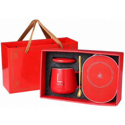 Gordon G912 Elektrický ohřívač šálku 15 W + šálek a lžička červený – Zboží Dáma