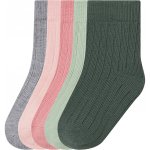 Lupilu Dětské ponožky s BIO bavlnou 5 párů světle růžová / růžová / zelená / šedá – Zboží Mobilmania