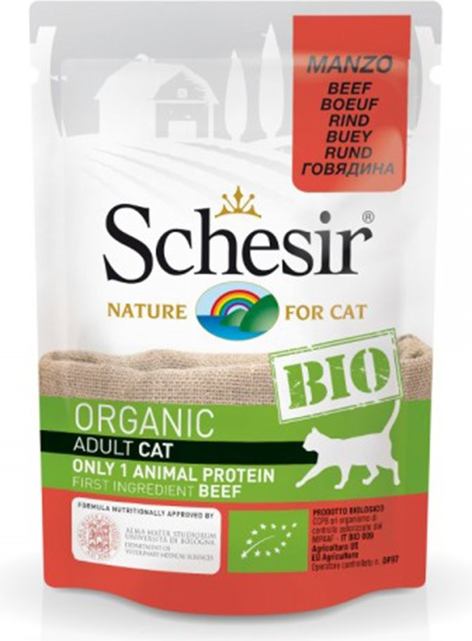 Schesir Cat Bio hovězí 16 x 85 g