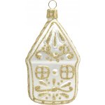 Bella Rose Skleněná vánoční ozdoba Chaloupka Bílá Mat, bílá barva, sklo – Zbozi.Blesk.cz