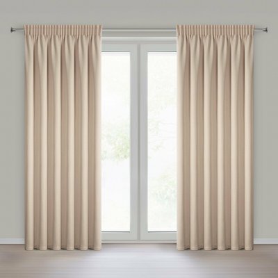 EUROFIRANY ZÁVĚS NA PÁSCE OLENA 140X270 CM BÉŽOVÝ – Hledejceny.cz