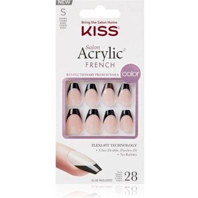 KISS Nalepovací nehty Salon Acrylic French Color Flame 28 ks – Zboží Dáma