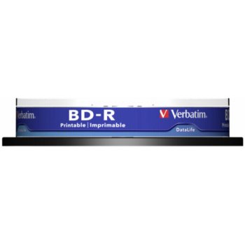 Verbatim BD-R 25GB 6x, printable, cakebox, 10ks (43804)