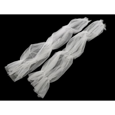 Elegantní tylové rukávy 70 cm, střední, Off White – Zboží Dáma