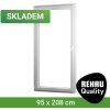 Venkovní dveře SKLADOVÁ-OKNA REHAU Smartline+ 95 x 208 cm levé Bílá