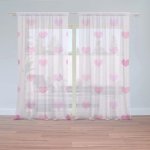 Záclony Růžové srdce: 2 ks - 150x250 cm - Sablio – Hledejceny.cz