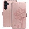 Pouzdro a kryt na mobilní telefon Samsung Forcell MEZZO Book case Samsung Galaxy A35 5G tree rose gold 599363