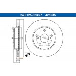 Brzdový kotouč ATE 24.0125-0235.1 (24012502351) – Hledejceny.cz