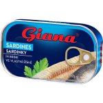 Giana Sardinky ve vlastní šťávě 125 g – Zboží Dáma
