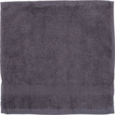 Towel City Luxusní jemný froté ručník na obličej s dlouhým vlasem 550 g/m šedá metalová 30 x 30 cm 30 x 30 cm