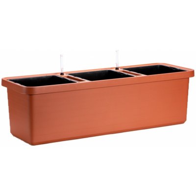 PLASTIA Truhlík samozavlažovací BERBERIS TRiO terakota 117x40x35 cm – Zbozi.Blesk.cz