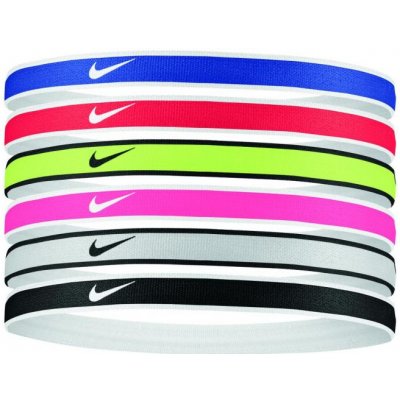 Nike SWOOSH Headbands 6PK UR/GR/VT barevná – Zboží Mobilmania