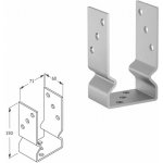 Domax šroubovací patka sloupku typu U (ZNO) PSOZ 70 - 71 x 60 x 150 x 4.0 mm 6 ks – Hledejceny.cz