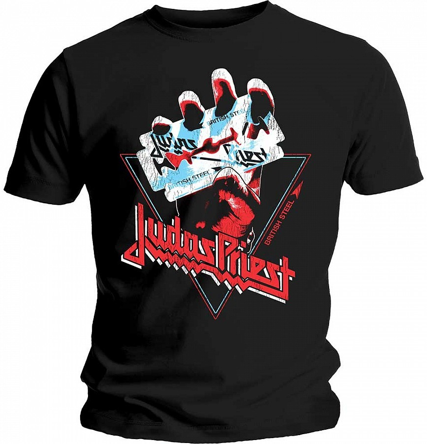 Judas Priest tričko British Steel Hand triangle