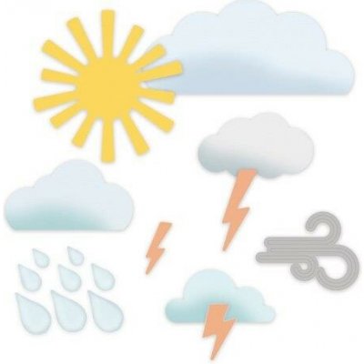 DP Craft vyřezávací šablona Počasí 9 ks – Zboží Dáma