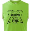 Dětské tričko dětské tričko Nejlepší rybářský synek na světě, Jablková zelená