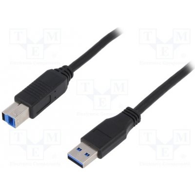 Logilink CU0024 USB 3.0, USB A vidlice, USB B vidlice, niklovaný, 2m, černý – Zbozi.Blesk.cz