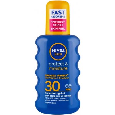 NIVEA Hydratační sprej na opalování Protect & Moisture SPF30 200 ml – Hledejceny.cz
