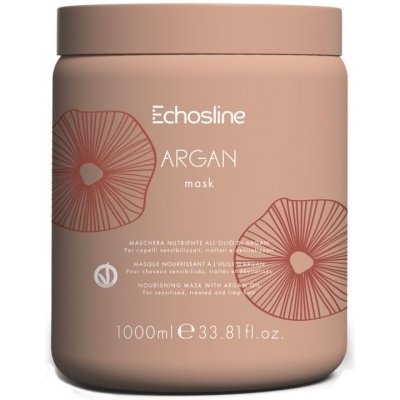 Echosline Argan Mask – vyživující maska na vlasy s arganovým olejem 1000 ml – Zboží Dáma