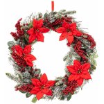 Atmosphera Vánoční věnec s Betlémskou hvězdou 50 cm červená – Hledejceny.cz