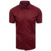 Pánská Košile Dstreet pánská košile s krátkým rukávem KX099 burgundy