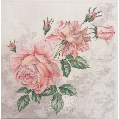 Ubrousek na decoupage vzor 0214 růže retro – Zboží Dáma