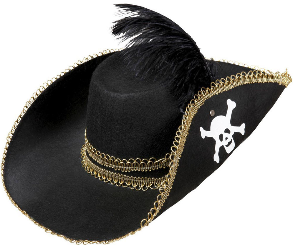 Elegantní pirátský klobouk s brkem