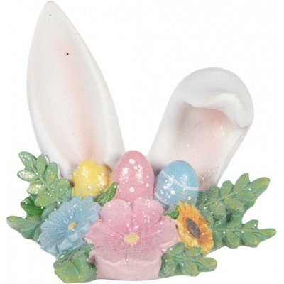 Clayre & Eef Velikonoční dekorace králičí uši s květy a vajíčky 12*9*11 cm – Zboží Mobilmania