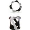 Piercing Šperky4U Plug do ucha černá/bílá PL01021-03KW