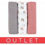 PETITE&MARS bambusová mušelínová Moussy Rose Rainbows 68 x 68 cm 3 ks – Hledejceny.cz
