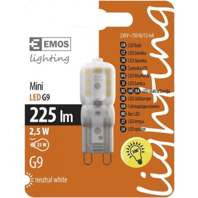 Emos LED žárovka Classic JC 2,5W G9 Neutrální bílá – Zboží Živě
