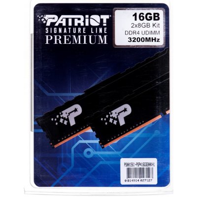Patriot Signature Premium Line DDR4 16GB 3200MHz CL22 (2x8GB) PSP416G3200KH1 – Zboží Mobilmania