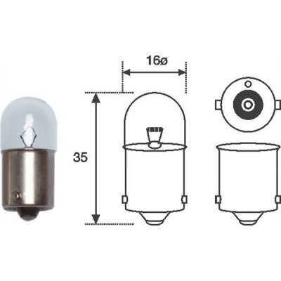 MAGNETI MARELLI Žárovka typ R10W, 12V, 10W, Standard (karton 10 ks) | Zboží Auto