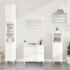 Koupelnový nábytek Nábytek XL Koupelnová skříňka lesklá bílá 30x30x100 cm kompozitní dřevo