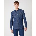 Wrangler pánská košile LS Western shirt Dark stone – Sleviste.cz