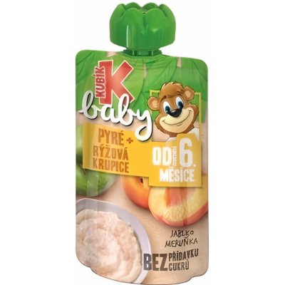 Kubík Baby kapsička meruňka jablko rýžová krupice 100 g