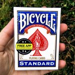Bicycle Blank Back Deck bílé prázdné karty na kouzlení Modré – Zboží Mobilmania