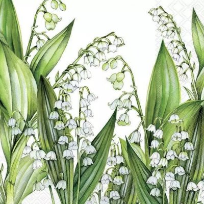 ubrousek 33x33 cm konvalinky – HobbyKompas.cz